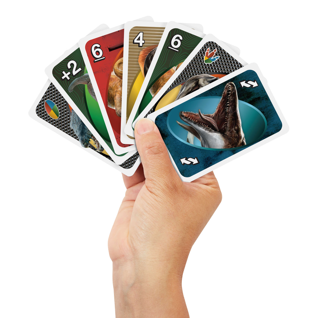 UNO Jurassic World Renaissance - Jeu de cartes - Pour toute la famille - Mattel Games - 7 ans et +