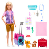Barbie-Sauvetage d'Animaux-Coffret poupée blonde et accessoires HRG50