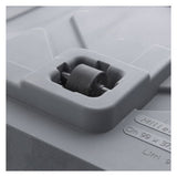 DEROMA Pot de fleurs Cube Millennium R - 49 x H49,5 cm - Anthracite - A réserve d'eau - Roulettes