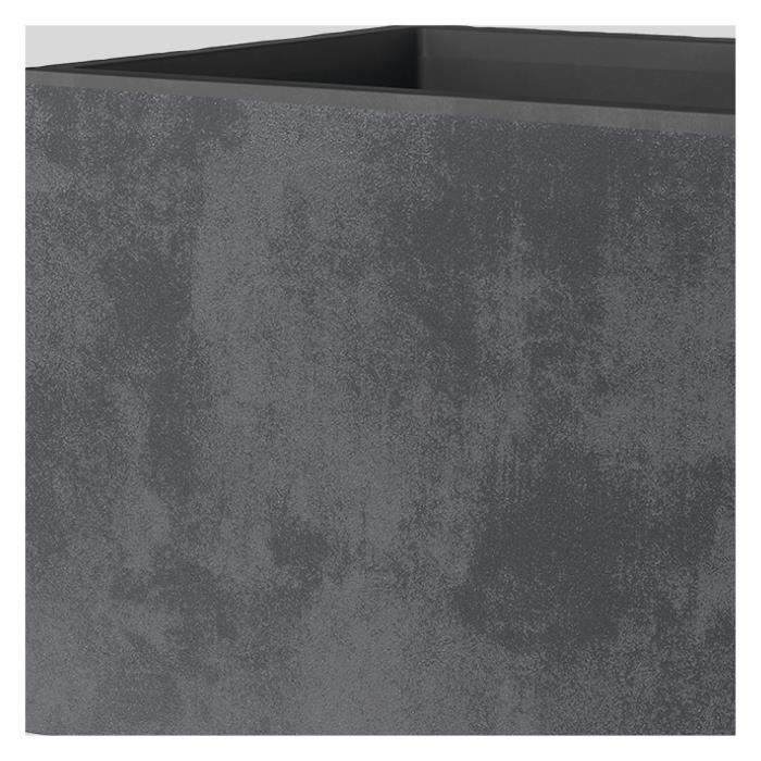DEROMA Jardiniere Muret Millennium R - 59x25 x H25 cm - Anthracite - A réserve d'eau
