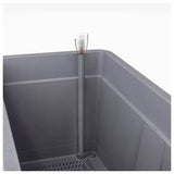 DEROMA Jardiniere Muret Cosmo - 78 x H39 cm - Anthracite - A réserve d'eau - Roulettes