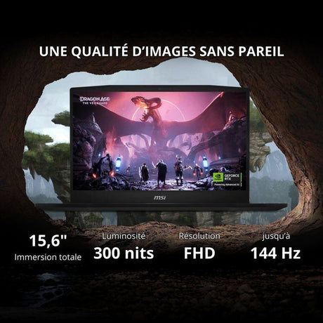 PC Portable Gamer - MSI Katana 15 HX B14WGK-818XFR - FreeDOS - 15.6 FHD 144 Hz - i7 14650HX - RTX5070 - 32Go DDR5 - 512Go SSD