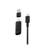 Casque Gamer Sans Fil HyperX Cloud III S Wireless noir pour PC Mac PS5 Mobile Switch.avec adaptateur USB-C vers USB-A, câble USB
