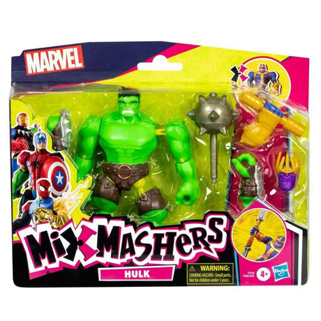 MixMashers Hulk Deluxe, figurine 12 cm personnalisable a mélanger et combiner avec accessoires, Marvel, des 4 ans
