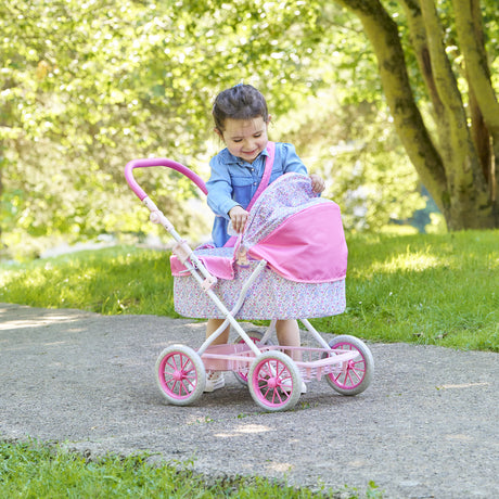 Accessoires poupons - COROLLE - Landau Floral - pour poupons 36 a 52 cm - des 3 ans