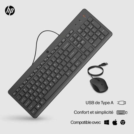 Ensemble Clavier Souris filaires HP 150 - AZERTY