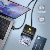 Lecteur de Cartes à puce Axagon CRE-SM3SD USB 2.0