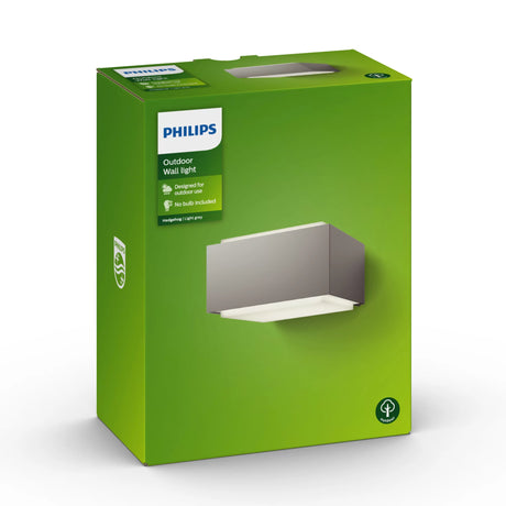 Applique murale - PHILIPS - Hérisson - Gris - 1x42 W - 230 V - IP44