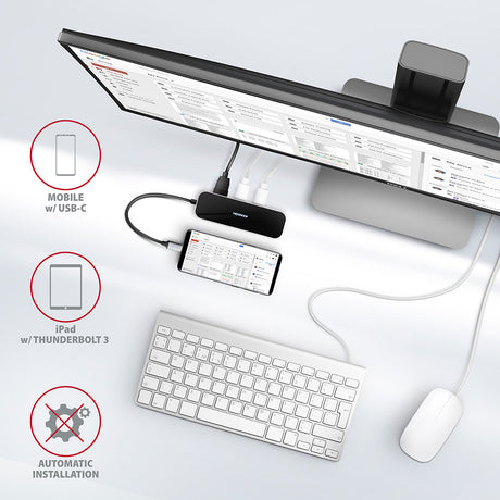 Station d'accueil portable USB-C 3.2 Axagon HMC-6GL (Noir)