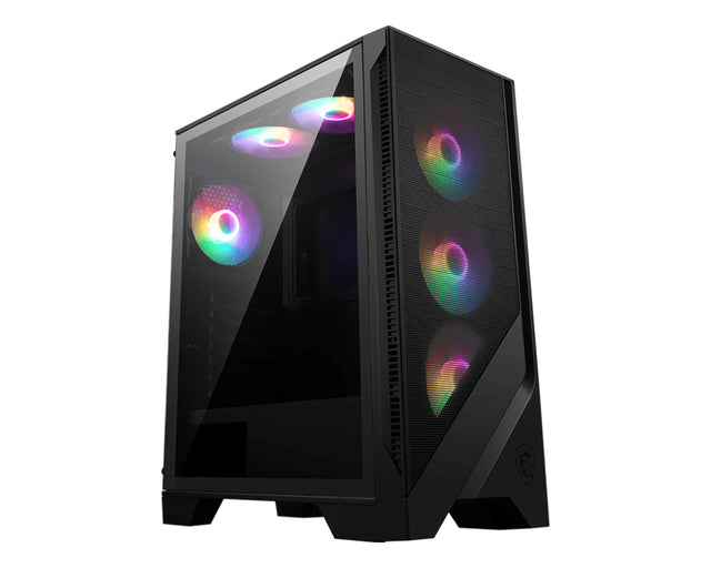 Boitier Moyen Tour ATX MSI Mag Forge 120A Airflow RGB avec panneau vitré (Noir)