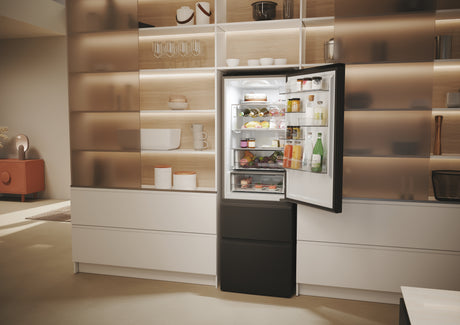 Réfrigérateur combiné - HAIER - 3D 60 Series 5 HTW5618ENPT - Classe E - 360 L - 185 x 59,5 x 66,7 cm - Noir