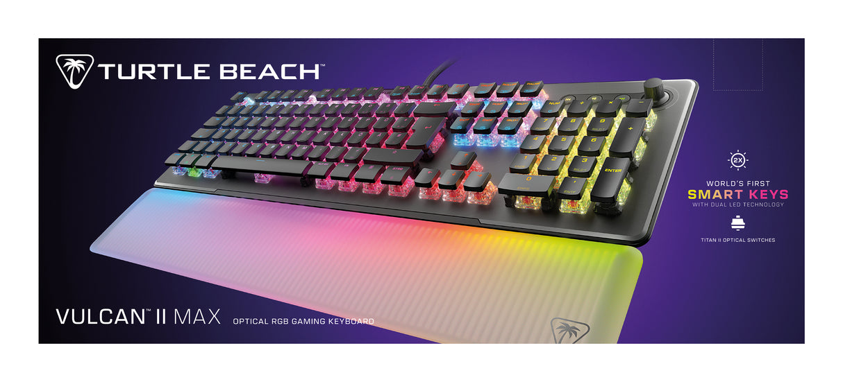 Clavier gaming PC optique et mécanique - TURTLE BEACH - Vulcan II Max - Noir