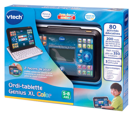 VTECH - Genius XL Color - Ordi-Tablette Enfant - Noir