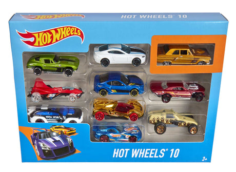 Hot Wheels - Coffret De 10 Véhicules - Coffret Petites Voitures - 3 ans et + 54886