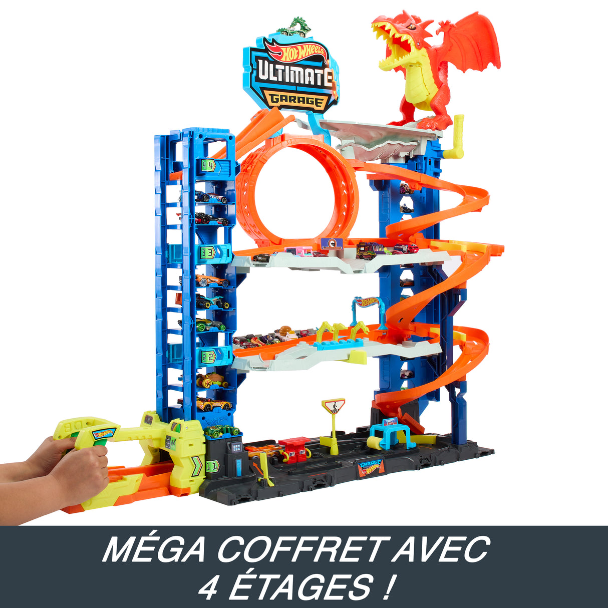 Hot Wheels City-Garage Ultime-Coffret avec 2 voitures incluses HKX48