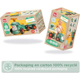 Porteur tracteur Maurice - FALK - Volant directionnel et remorque - 100% Fabriqué en France - 90% de plastique recyclé - Des 12 mois