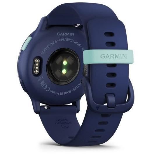 Montre GPS connectée - GARMIN - Vivoactive 5 - WiFi - 30,4 mm (1,2) - Bleu métalisé avec bracelet Bleu