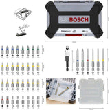 Embout de tournevis - Bosch Professional - 2607017464 - 40 pieces - Acier modifié S2 - Personnalisable