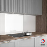Crédence - Fond de hotte - AURYS - Verre - Extra blanc - Laqué blanc - 700*600 - 6 mm