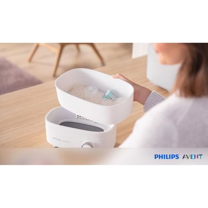 Stérilisateur - PHILIPS AVENT - Élimine 99,9% des bactéries - Stérilise et seche en 40 min - Assure 24h de stérilisation