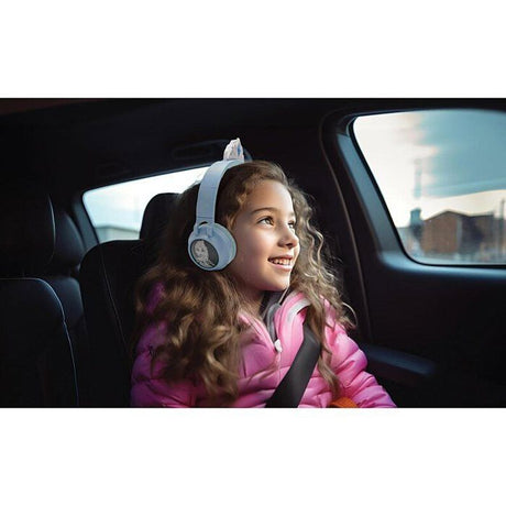 LEXIBOOK - Casque lumineux pliable Bluetooth et filaire La Reine des Neiges avec limitation du volume