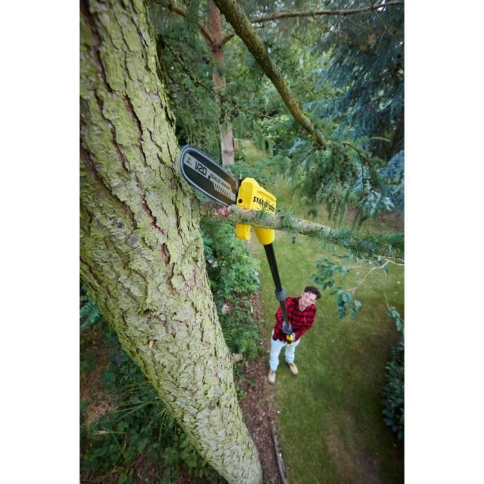 Élagueuse sur perche sans fil - Stanley Fatmax - SFMCPS415B-XJ - 18V - chaîne 20cm - Jusqu'a 4,5m - Sans batterie