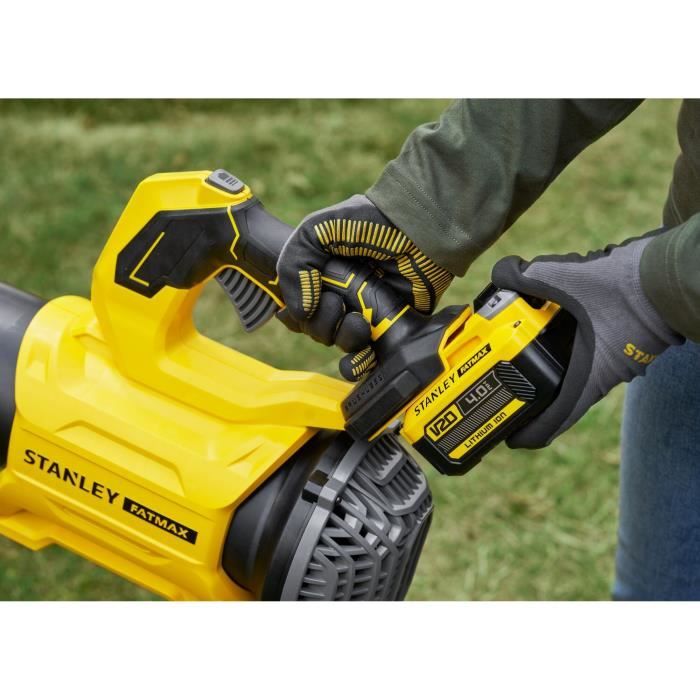 Souffleur axial sans fil + batterie 4Ah + chargeur - Stanley Fatmax - Brushless - SFMCBL730M1-QW - 18V