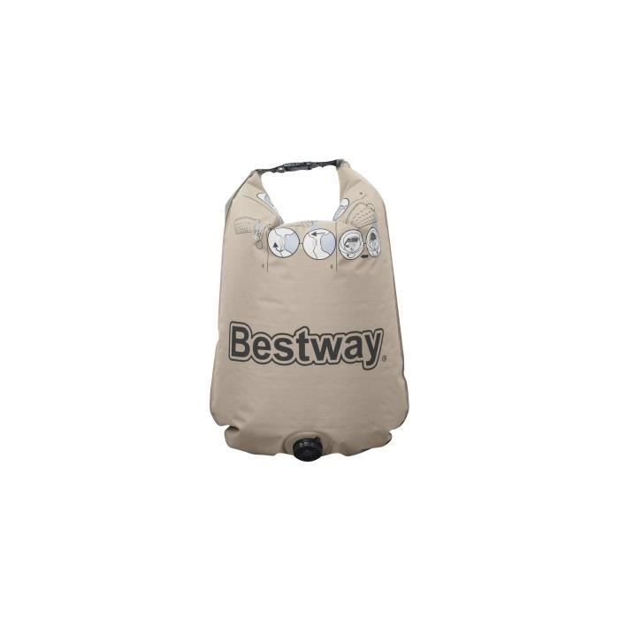 BESTWAY Matelas gonflable camping Pavillo - 2 places Roll & Relax - 203 x 183 x 22 cm - Avec sac de gonflage