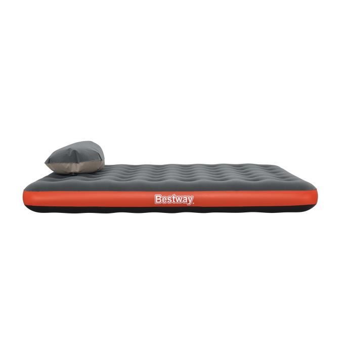 BESTWAY Matelas gonflable camping Pavillo - 2 places Roll & Relax - 203 x 183 x 22 cm - Avec sac de gonflage