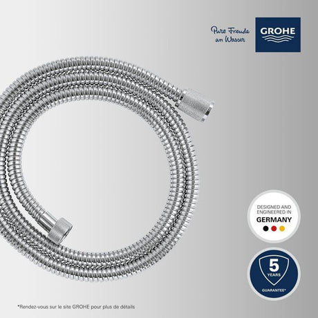 Flexible de douche - GROHE - VitalioFlex - 1,5 m - Métal - Chromé