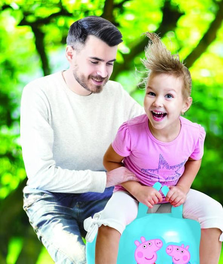 Balle sauteuse Gonflable - Lexibook - Peppa Pig - Pompe Manuelle Incluse - Plastique sécurisé et résistant - Bleu