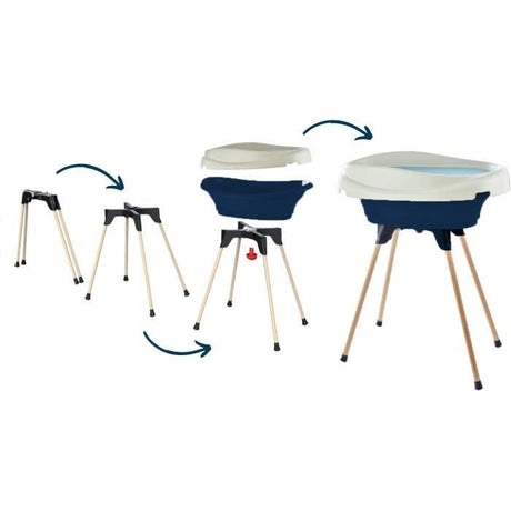 Pack plan a langer et baignoire - THERMOBABY - VASCO - Bleu Océan - 2 en 1