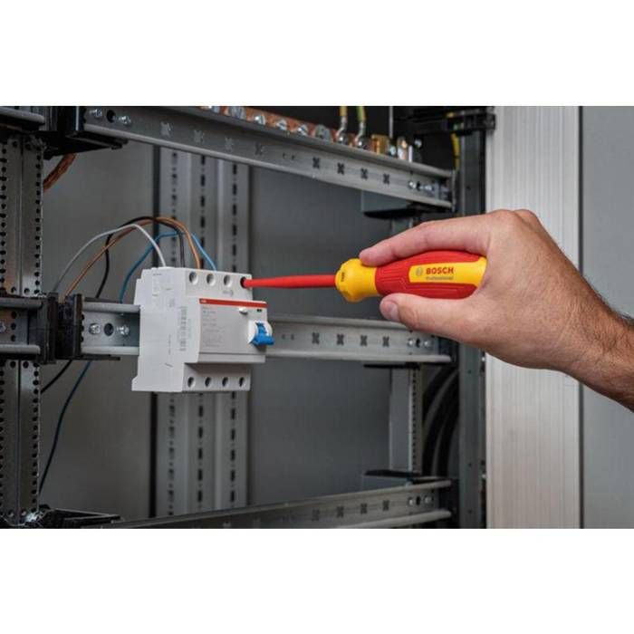 Tournevis VDE - BOSCH - TX15x75 - Isolé jusqu'a 1000 V - Élastomere thermoplastique - Antidérapant