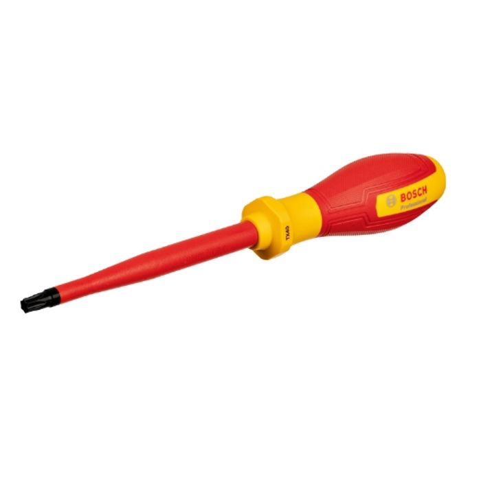Tournevis VDE - BOSCH - TX40x125 - Isolé jusqu'a 1000 V - Élastomere thermoplastique - Antidérapant