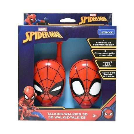 Talkies-walkies - LEXIBOOK - Spiderman 3D - Portée 200m - Design ergonomique - 2 canaux