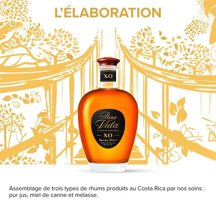 PURA VIDA - XO - Rhum Vieux - 40,0% Vol. - 70 cl