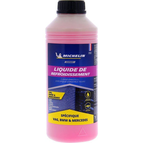 Liquide de refroidissement- MICHELIN - Rose - Adapté aux normes VAG BMW MERCEDES - 1L