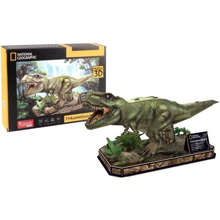 Puzzle 3D - T-Rex - Jeu de construction - EXPLORA - Dinosaure - 52 pieces - Des 8 ans