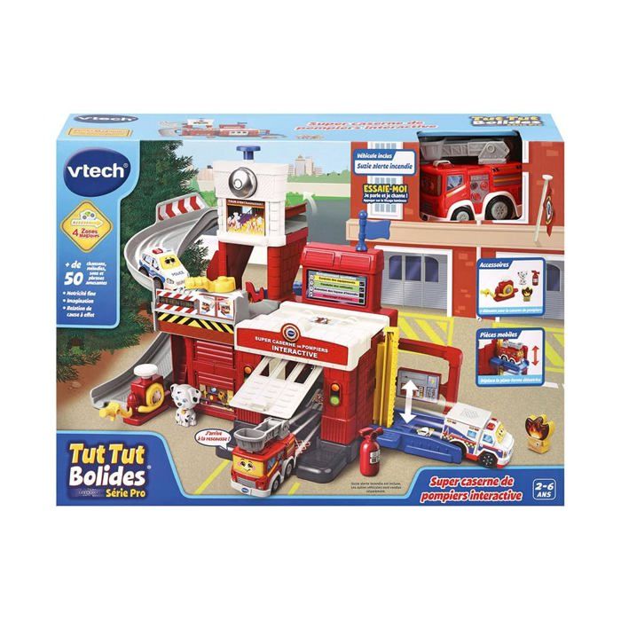 Jouet interactif - Vtech - TUT TUT Bolides Tour de Sauvetage Caserne - 18 mois et plus - Rouge - 22 pieces