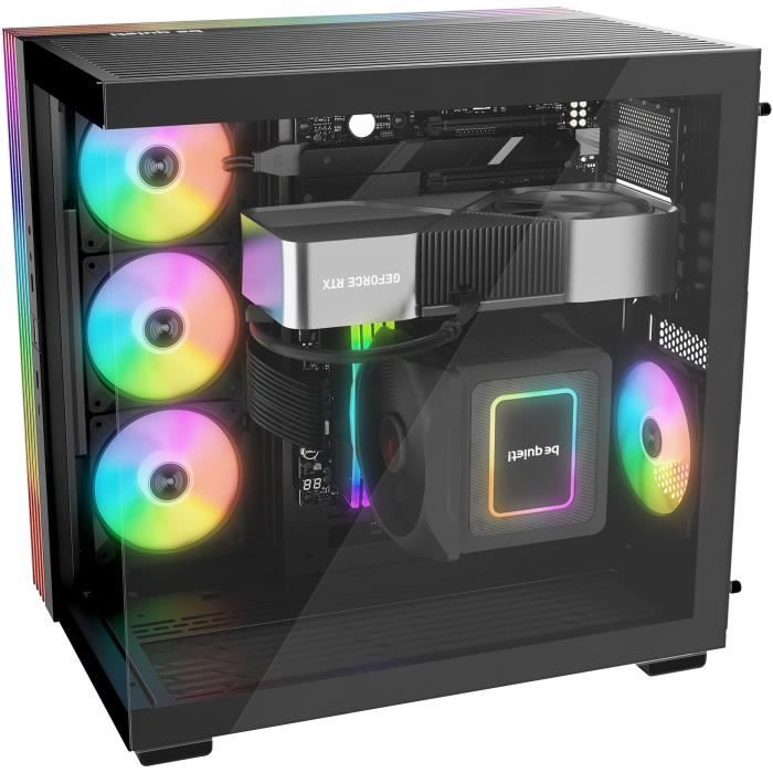 Boitier Moyen Tour ATX be quiet! Light Base 600 DX RGB avec panneaux vitrés (Noir)