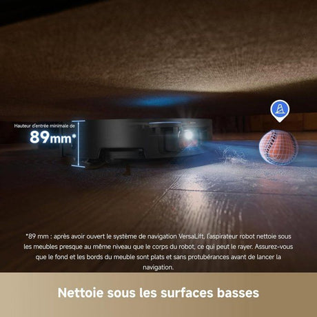 DREAME X50 Master Aspirateur Robot Laveur avec Base 8 en 1 compacte 24,9 cm - Systme de franchissement - 20 000 Pa - Brosse démelant