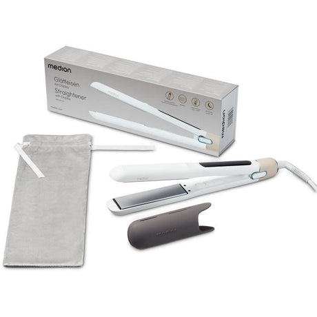 Lisseur - MEDION - MD19925 - 56 W - 5 programmes - 165 a 210 °C - Affichage LED - Blanc