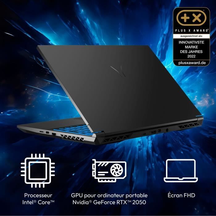 PC Portable Gamer ERAZER Crawler E30 MD62544 - Windows 11 - 15,6 FHD IPS 144Hz - RTX 3050 - Core i5-12450H - RAM 16Go  - 512Go SSD