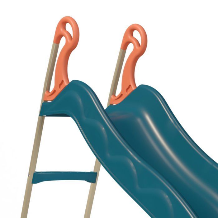 Toboggan - ALEO BY TRIGANO - Valou - 3,80 m - Bleu/corail - Pour enfants de 3 a 12 ans