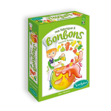 Kit créatif alimentaire - SENTOSPHERE - Mini Fabrique a bonbons - Saveurs Acides - Des 7 ans