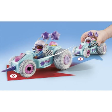 PLAYMOBIL 71635 Jeune fille licorne et kart, Funstars, 46 pieces, des 4 ans