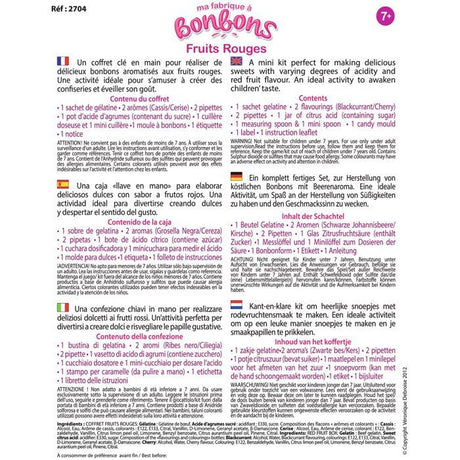 Kit créatif alimentaire - SENTOSPHERE - Mini Fabrique a bonbons - Fruits rouges - Des 7 ans