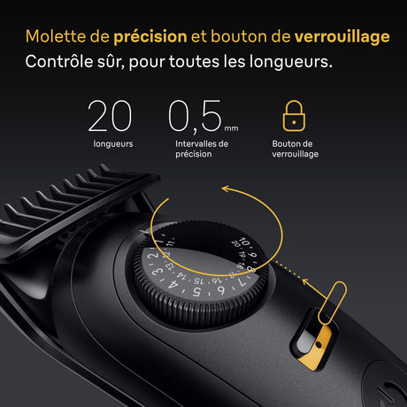 Tondeuse électrique - BRAUN - Séries 5 BT5500 - 120 min autonomie - Étanche - Noir