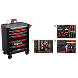 Servante d'atelier - Equipťe - 6 tiroirs - KS Tools - 824.6134F - Noir - 264 outils - Fabriquťe en France