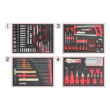 Servante d'atelier - Equipťe - 6 tiroirs - KS Tools - 824.6536F - Noir - 265 outils - Fabriquťe en France